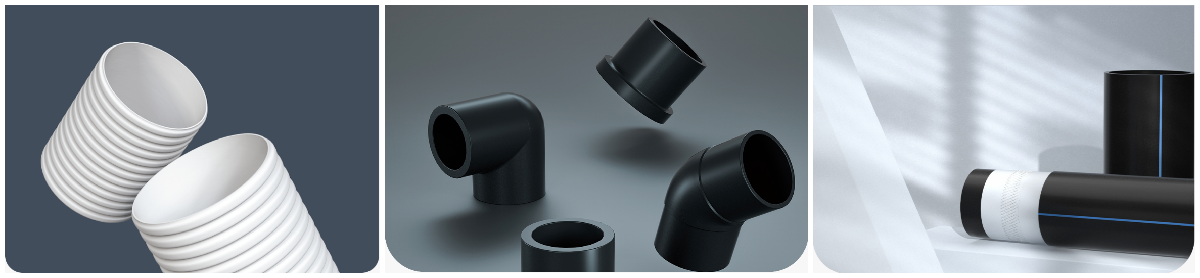 Water Supply Series, Steel Wire Reinforced Polyethylene Composite Pipes, and PVC Communication Corrugated Pipes Serie de suministro de agua, tubos compuestos de polietileno reforzado con alambre de acero y tubos corrugados de comunicación de PVC