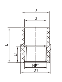 Adaptador hembra SCH40