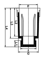 Tapa de prueba (material ABS)