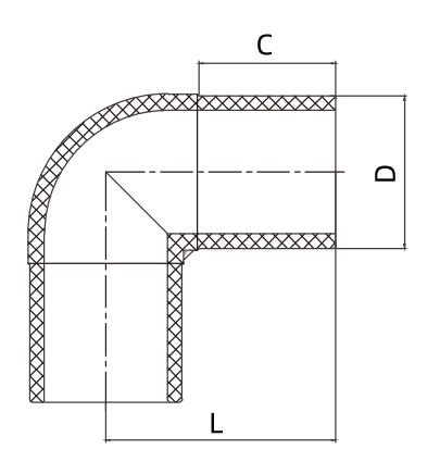 SOLDADURA A TOPE HDPE ACCESORIO PE CODO 90°