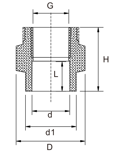 ADAPTADOR HEMBRA CON ANILLO DE ACERO