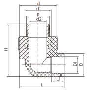 Codo Rosca Macho Tipo S