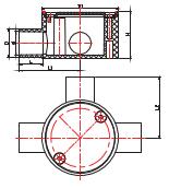 CAJA DE CONDUCTOS DE 3 VÍAS