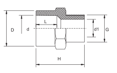ADAPTADOR MACHO PVC PN10 (NPT BSPT)