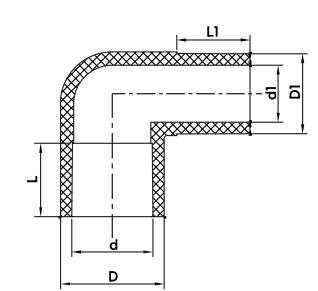 PVC SCH40 Codo recto de 90°