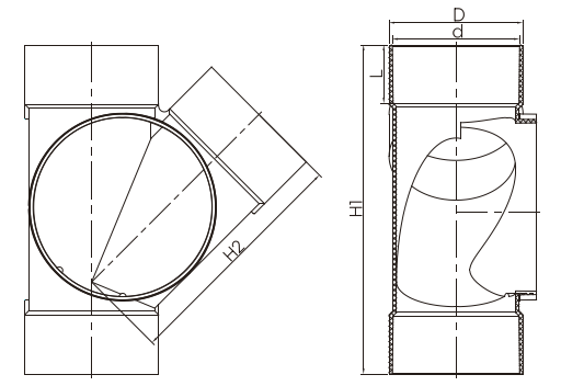 ENLACES DE ACCESO LATERAL 45° EN RUEDA GRANDE DERECHA H/F