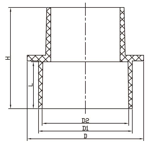 Adaptador de losa de PVC DWV