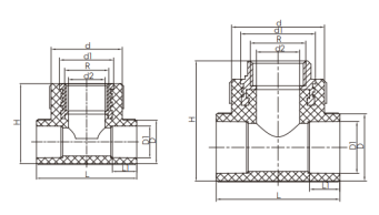 Camiseta con rosca hembra tipo S