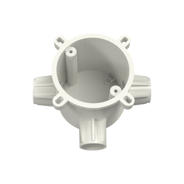 Anillo de extensión eléctrico de tres vías aislante de PVC-U