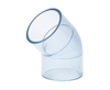CODO 45° UPVC transparente