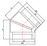 RWGA008-1 ESQUINA INTERIOR 135°