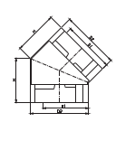 RWGB008-1 Esquina exterior de 135°