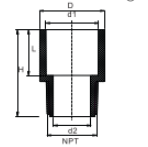 ADAPTADOR MACHO PVC SCH80