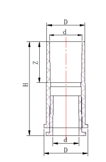 Adaptador de conducto con anillo de bloqueo