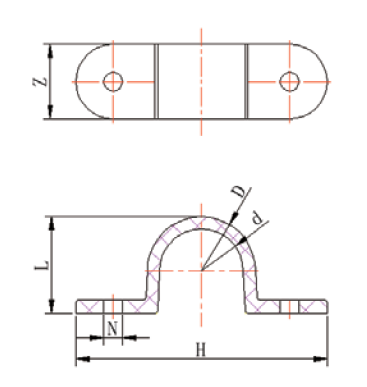 Silleta de montaje de conducto CHE005