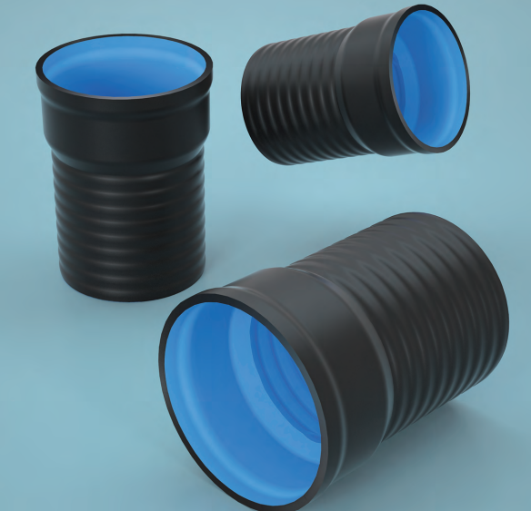 Tuberías reforzadas compuestas de pared triple de HDPE