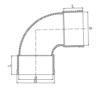 CANALONES DE LLUVIA CODO DE 90°
