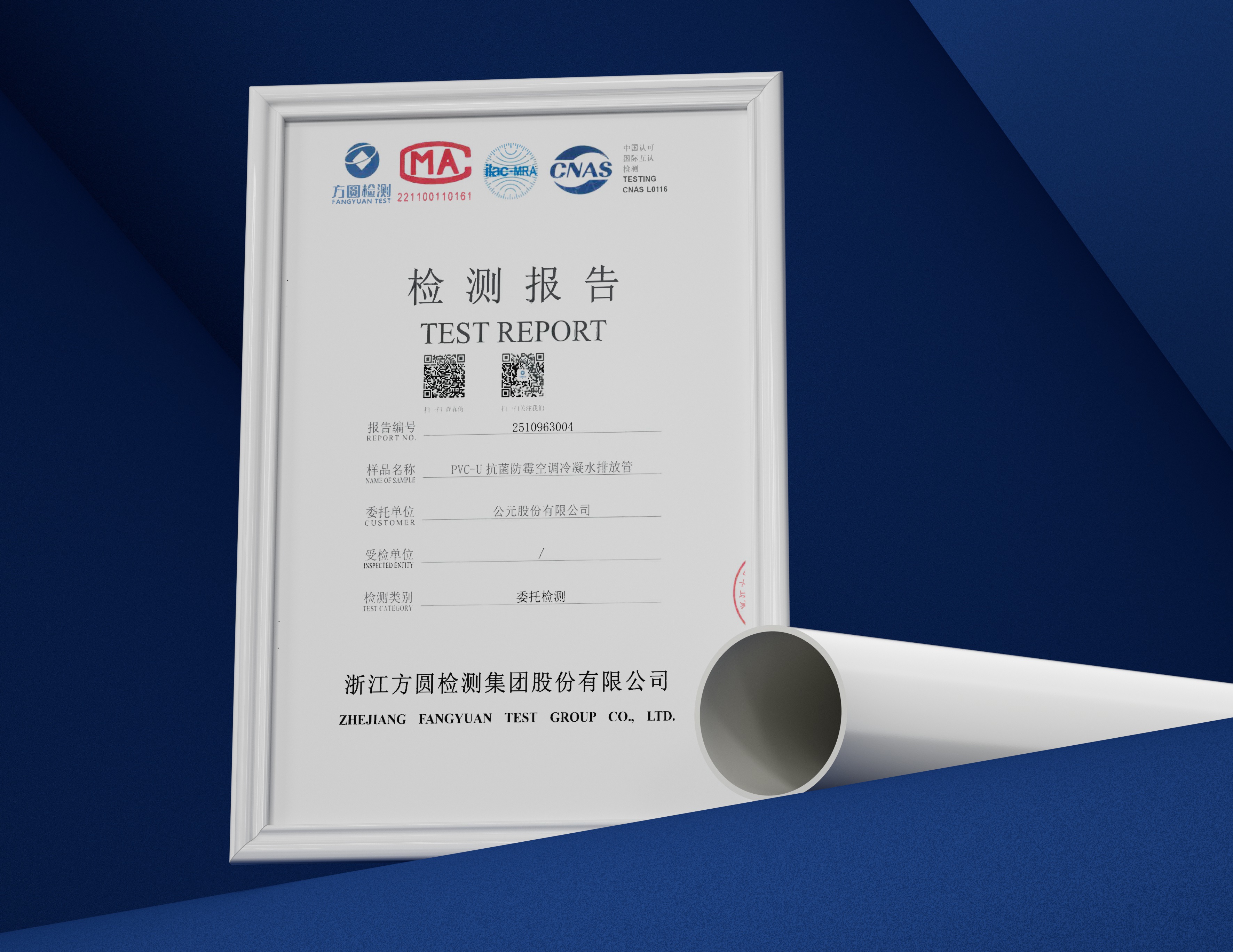 Informe antibacteriano del tubo antimoho y antibacteriano.