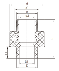 Casquillo Rosca Macho Tipo S