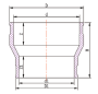 CONECTOR DE TUBO REDUCTOR FLEXIBLE EPVC