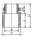 ADAPTADOR DE CONDUCTO CON LOCKRING-LISO A ROSCADO