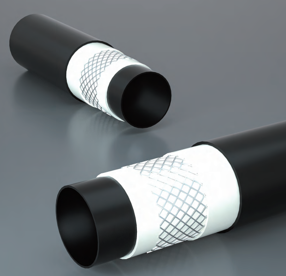 Tubos compuestos reforzados con alambre de acero HDPE