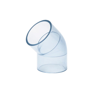 Codo transparente de 45°