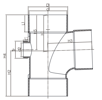 Unión de acceso pequeña lateral de 88°F/F