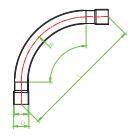 CURVA DE BARRIDO DE TELECOMUNICACIONES 90°VERDE