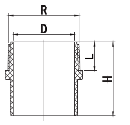 AUD024 ADAPTADOR HIERRO MACHO