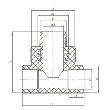 Tee con rosca macho tipo S