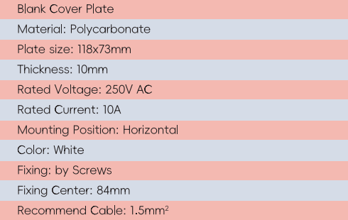 Placa de cubierta en blanco GYS07 