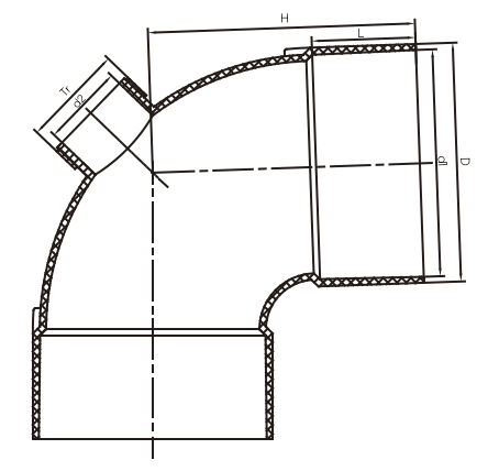 Curva de 88° con ACCESO TRASERO Pequeño H/F