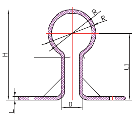 Clip de plástico Ω