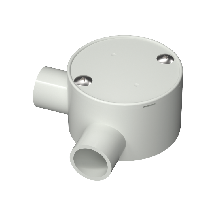 Caja circular de ángulo eléctrico aislante de PVC-U