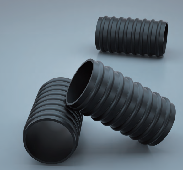 Tubos corrugados con espiral de acero HDPE