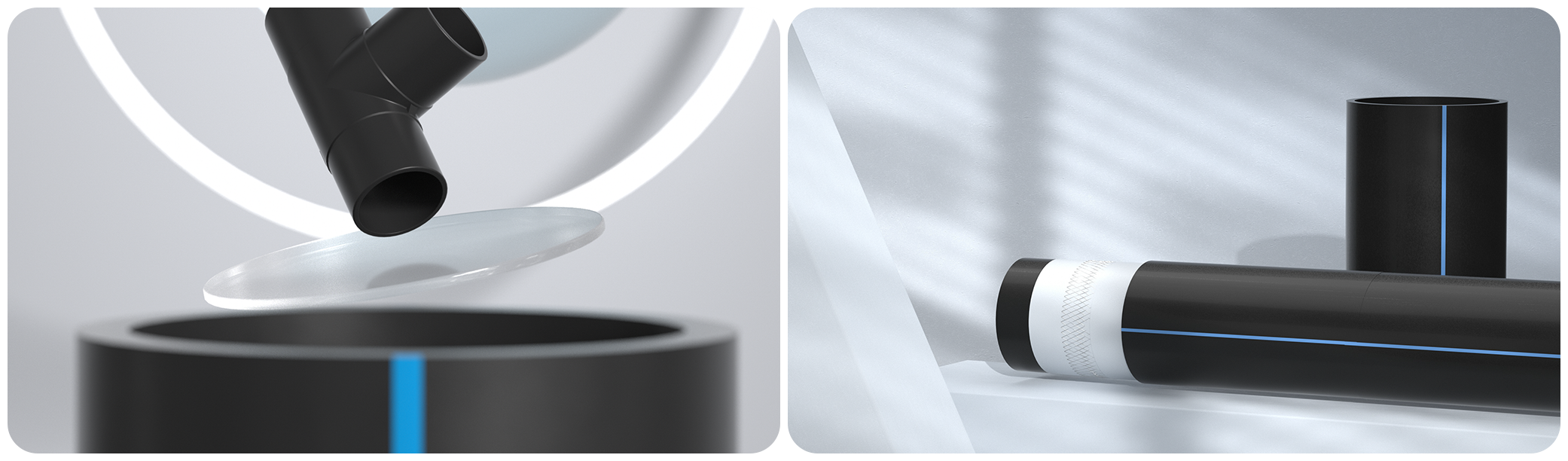 Serie de tubos reforzados con malla de alambre de acero