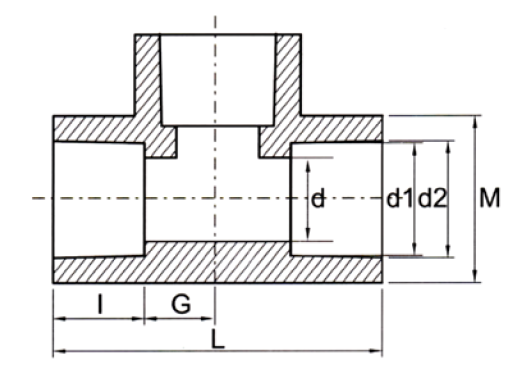 TEE2 RECTA UPVC Transparente