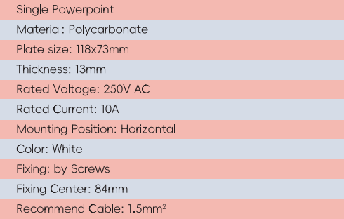 GYP01 Toma de corriente individual+toma de corriente individual