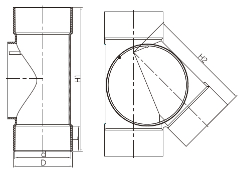 ENLACE DE ACCESO LATERAL 45° EN RUEDA GRANDE IZQUIERDA H/F