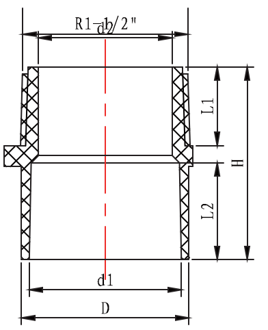 CONECTOR DE HIERRO MACHO