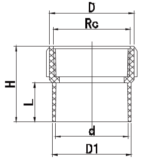 CONECTOR DE HIERRO HEMBRA
