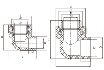 Codo Rosca Hembra Tipo S