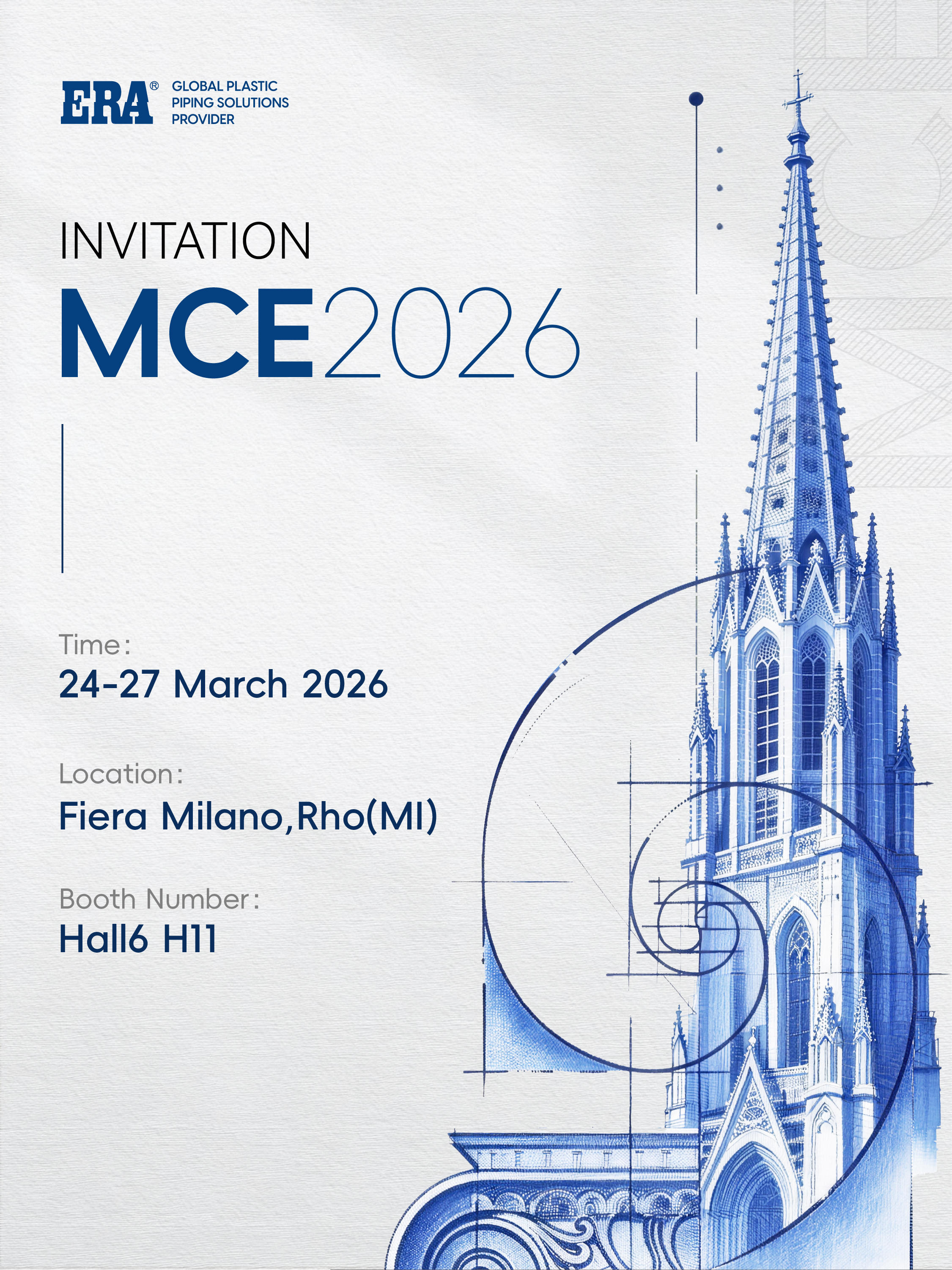 ERA MCE 2026 Soluciones de sistemas de agua y HVAC Stand Hall 6 H11 Mil&aacute;n