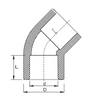 PVC PN10 CODO 45°