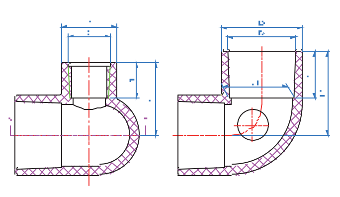 AUSE05 SALIDA LATERAL CODO 90DEG