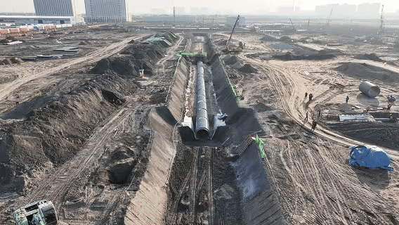 Construcci&oacute;n del coraz&oacute;n de drenaje del puerto de Nantong por primera vez