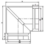 RWGA004-1 ESQUINA INTERIOR DE 90°