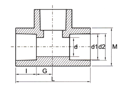 TEE RECTA UPVC Transparente