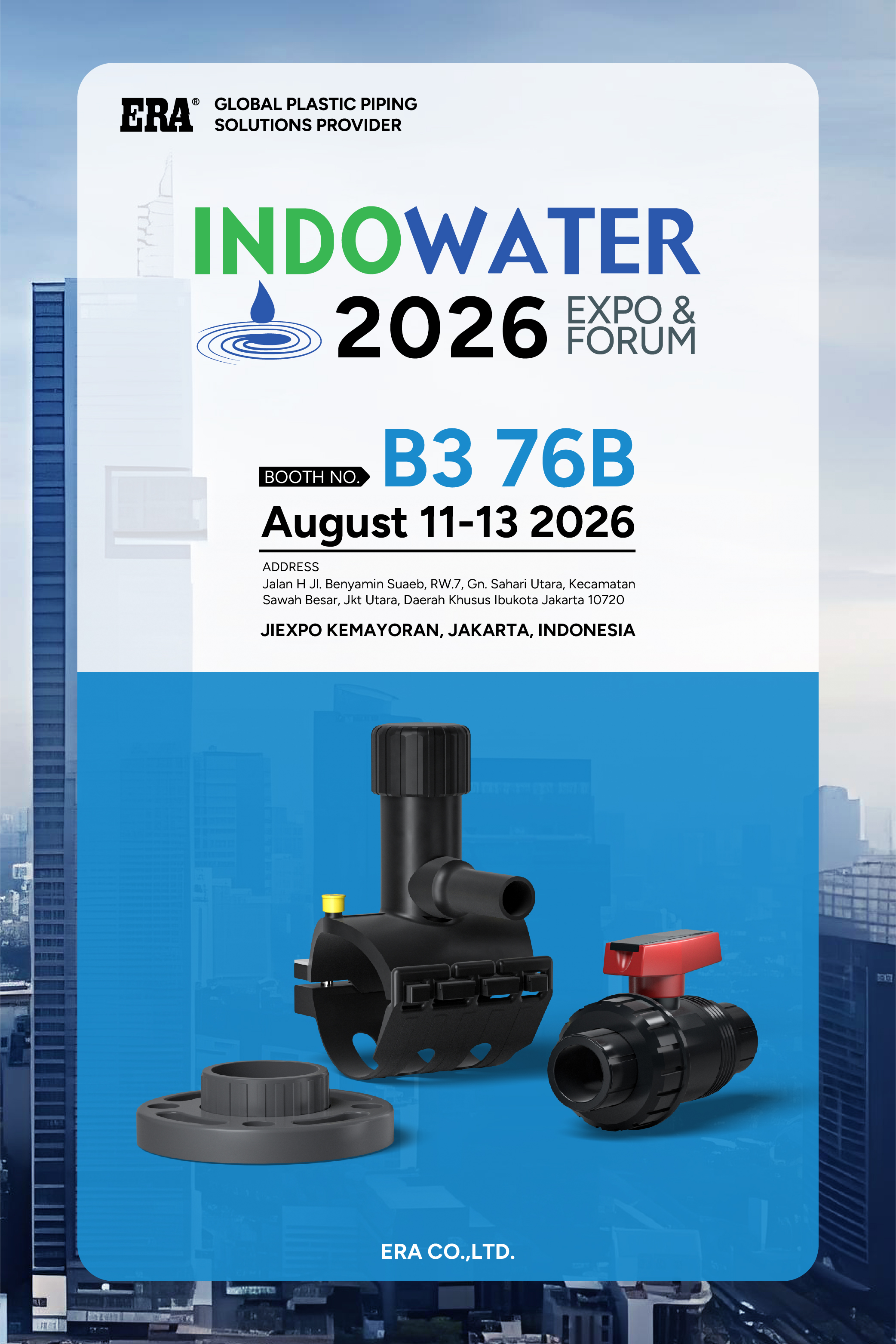 Visite ERA en INDO WATER 2026 Yakarta (stand B3 76B, del 11 al 13 de agosto